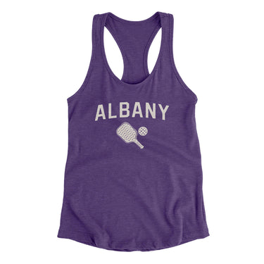 Albany Pickleball Women's Racerback Tank-Purple Rush-Allegiant Goods Co. Vintage Sports Apparel