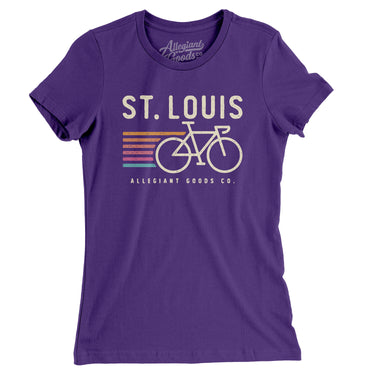 St. Louis Cycling Women's T-Shirt-Purple Rush-Allegiant Goods Co. Vintage Sports Apparel