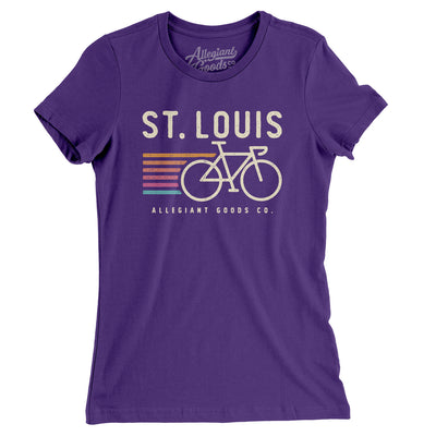 St. Louis Cycling Women's T-Shirt-Purple Rush-Allegiant Goods Co. Vintage Sports Apparel