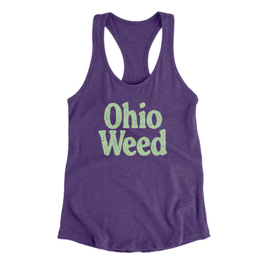Ohio Weed Women's Racerback Tank-Purple Rush-Allegiant Goods Co. Vintage Sports Apparel