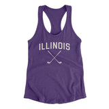 Illinois Golf Women's Racerback Tank-Purple Rush-Allegiant Goods Co. Vintage Sports Apparel