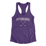 Pittsburgh Golf Women's Racerback Tank-Purple Rush-Allegiant Goods Co. Vintage Sports Apparel