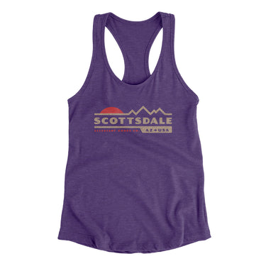 Scottsdale Mountain Sunset Women's Racerback Tank-Purple Rush-Allegiant Goods Co. Vintage Sports Apparel