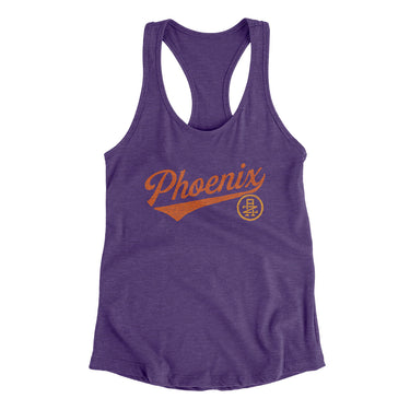 Phoenix Vintage Script Women's Racerback Tank-Allegiant Goods Co. Vintage Sports Apparel