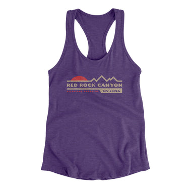 Red Rock Canyon Sunset Women's Racerback Tank-Purple Rush-Allegiant Goods Co. Vintage Sports Apparel
