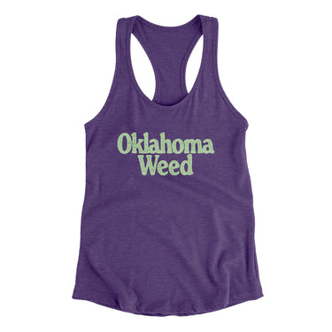 Oklahoma Weed Women's Racerback Tank-Allegiant Goods Co. Vintage Sports Apparel