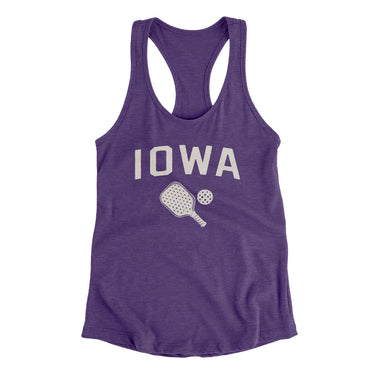 Iowa Pickleball Women's Racerback Tank-Purple Rush-Allegiant Goods Co. Vintage Sports Apparel