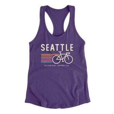 Seattle Cycling Women's Racerback Tank-Purple Rush-Allegiant Goods Co. Vintage Sports Apparel