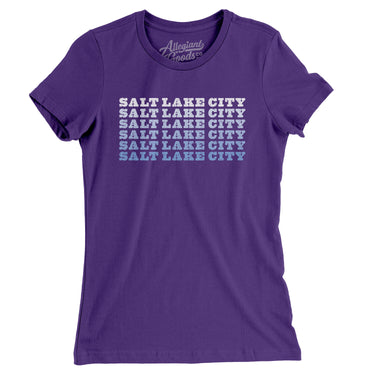 Salt Lake City Repeat Women's T-Shirt-Purple Rush-Allegiant Goods Co. Vintage Sports Apparel