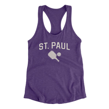 St. Paul Pickleball Women's Racerback Tank-Purple Rush-Allegiant Goods Co. Vintage Sports Apparel