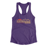 Albuquerque Mountain Sunset Women's Racerback Tank-Purple Rush-Allegiant Goods Co. Vintage Sports Apparel