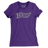 Colorado Pennant Women's T-Shirt-Purple Rush-Allegiant Goods Co. Vintage Sports Apparel