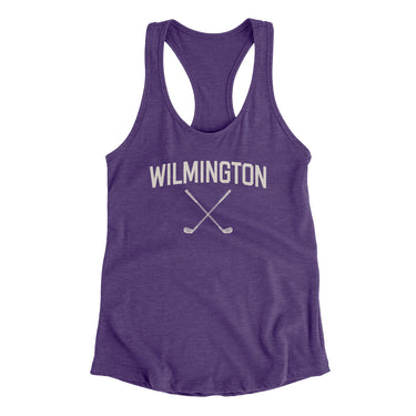 Wilmington Golf Women's Racerback Tank-Purple Rush-Allegiant Goods Co. Vintage Sports Apparel