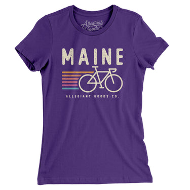 Maine Cycling Women's T-Shirt-Allegiant Goods Co. Vintage Sports Apparel