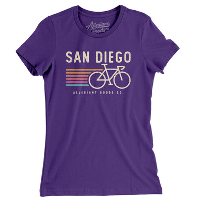 San Diego Cycling Women's T-Shirt-Purple Rush-Allegiant Goods Co. Vintage Sports Apparel