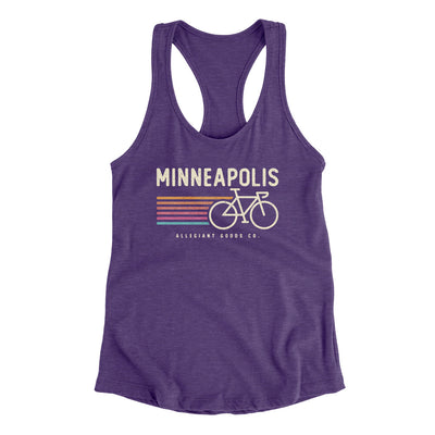Minneapolis Cycling Women's Racerback Tank-Purple Rush-Allegiant Goods Co. Vintage Sports Apparel