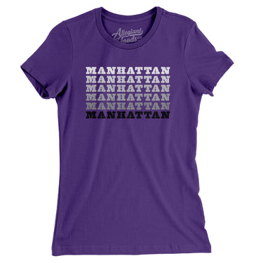Manhattan Repeat Women's T-Shirt-Purple Rush-Allegiant Goods Co. Vintage Sports Apparel