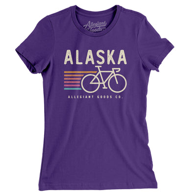 Alaska Cycling Women's T-Shirt-Purple Rush-Allegiant Goods Co. Vintage Sports Apparel