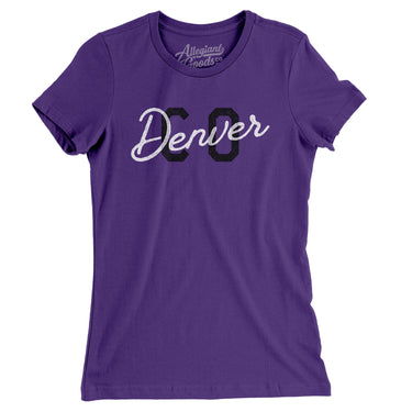 Denver Co Overprinted Women's T-Shirt-Purple Rush-Allegiant Goods Co. Vintage Sports Apparel