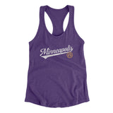 Minneapolis Vintage Script Women's Racerback Tank-Allegiant Goods Co. Vintage Sports Apparel