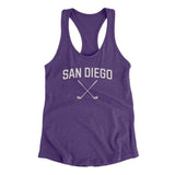 San Diego Golf Women's Racerback Tank-Purple Rush-Allegiant Goods Co. Vintage Sports Apparel