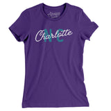 Charlotte Nc Overprinted Women's T-Shirt-Allegiant Goods Co. Vintage Sports Apparel