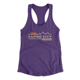 Cañon City Mountain Sunset Women's Racerback Tank-Purple Rush-Allegiant Goods Co. Vintage Sports Apparel
