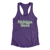 Michigan Weed Women's Racerback Tank-Allegiant Goods Co. Vintage Sports Apparel