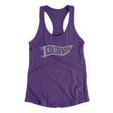 Colorado Pennant Women's Racerback Tank-Purple Rush-Allegiant Goods Co. Vintage Sports Apparel