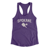 Spokane Pickleball Women's Racerback Tank-Purple Rush-Allegiant Goods Co. Vintage Sports Apparel