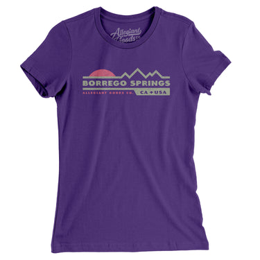 Borrego Springs Mountain Sunset Women's T-Shirt-Purple Rush-Allegiant Goods Co. Vintage Sports Apparel