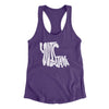 Louisiana State Shape Text Women's Racerback Tank-Purple Rush-Allegiant Goods Co. Vintage Sports Apparel