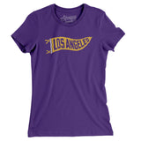 Los Angeles Pennant Women's T-Shirt-Purple Rush-Allegiant Goods Co. Vintage Sports Apparel