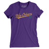 New Orleans Vintage Script Women's T-Shirt-Purple Rush-Allegiant Goods Co. Vintage Sports Apparel