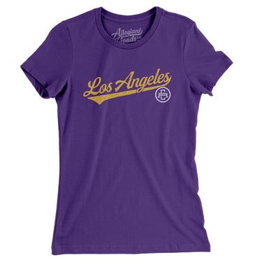 Los Angeles Vintage Script Women's T-Shirt-Allegiant Goods Co. Vintage Sports Apparel