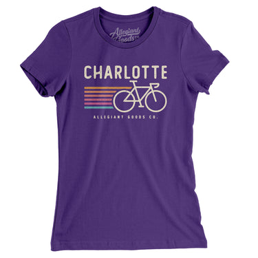 Charlotte Cycling Women's T-Shirt-Allegiant Goods Co. Vintage Sports Apparel