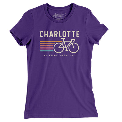 Charlotte Cycling Women's T-Shirt-Purple Rush-Allegiant Goods Co. Vintage Sports Apparel