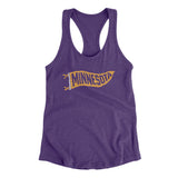 Minnesota Pennant Women's Racerback Tank-Allegiant Goods Co. Vintage Sports Apparel