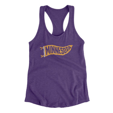 Minnesota Pennant Women's Racerback Tank-Allegiant Goods Co. Vintage Sports Apparel