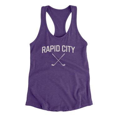 Rapid City Golf Women's Racerback Tank-Purple Rush-Allegiant Goods Co. Vintage Sports Apparel