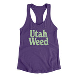 Utah Weed Women's Racerback Tank-Purple Rush-Allegiant Goods Co. Vintage Sports Apparel