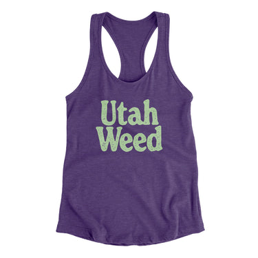 Utah Weed Women's Racerback Tank-Purple Rush-Allegiant Goods Co. Vintage Sports Apparel