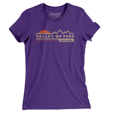 Valley Of Fire Sunset Women's T-Shirt-Purple Rush-Allegiant Goods Co. Vintage Sports Apparel