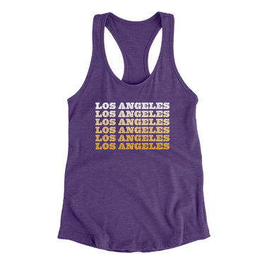 Los Angeles Repeat Women's Racerback Tank-Allegiant Goods Co. Vintage Sports Apparel