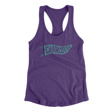 Charlotte Pennant Women's Racerback Tank-Allegiant Goods Co. Vintage Sports Apparel
