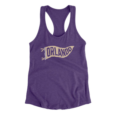 Orlando Pennant Women's Racerback Tank-Allegiant Goods Co. Vintage Sports Apparel