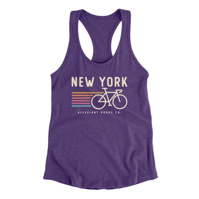 New York Cycling Women's Racerback Tank-Purple Rush-Allegiant Goods Co. Vintage Sports Apparel