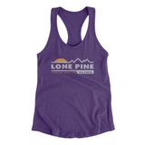Lone Pine Mountain Sunset Women's Racerback Tank-Purple Rush-Allegiant Goods Co. Vintage Sports Apparel
