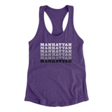 Manhattan Repeat Women's Racerback Tank-Allegiant Goods Co. Vintage Sports Apparel