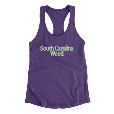 South Carolina Weed Women's Racerback Tank-Allegiant Goods Co. Vintage Sports Apparel